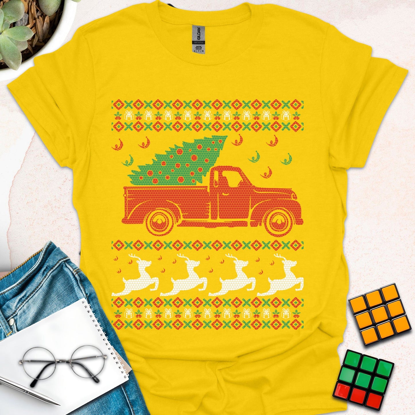 Retro Christmas Truck T-Shirt