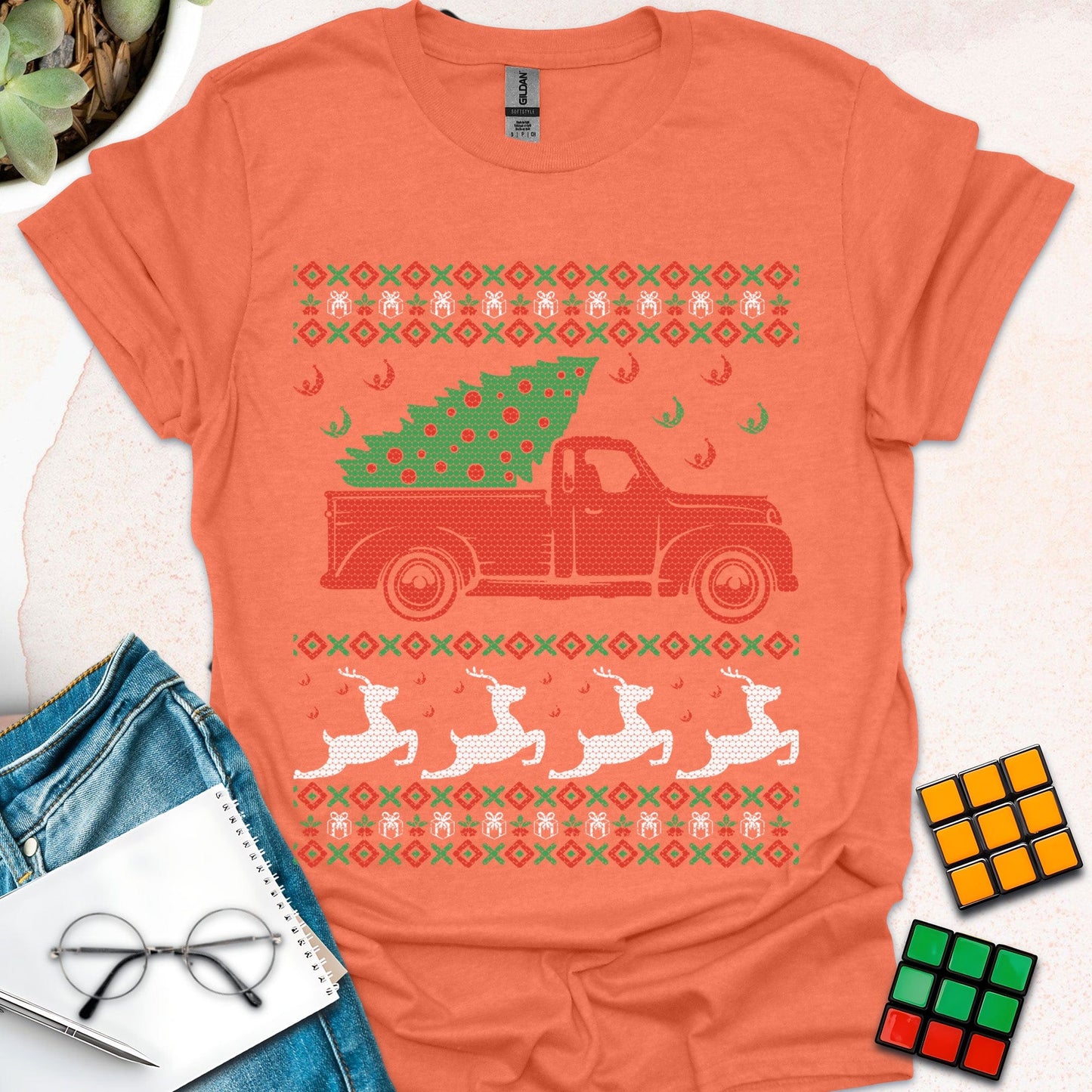 Retro Christmas Truck T-Shirt