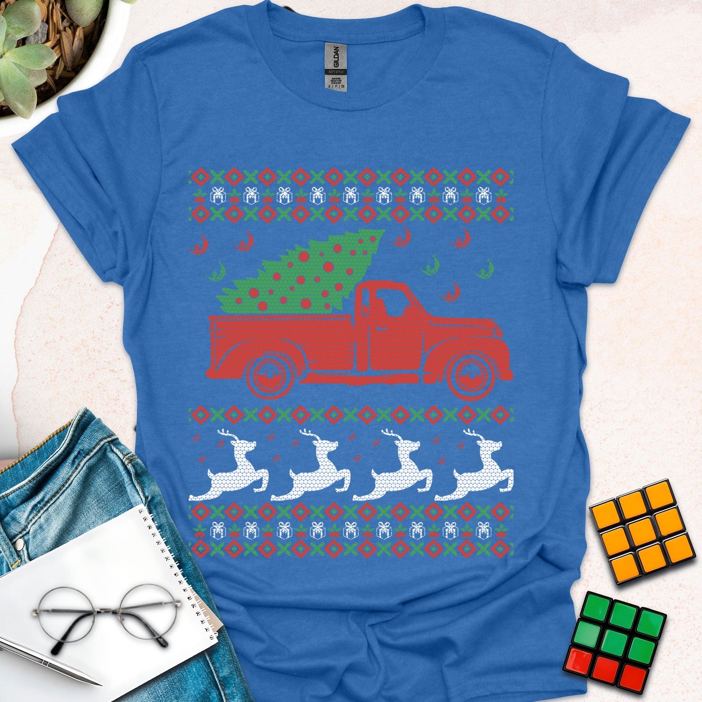 Retro Christmas Truck T-Shirt