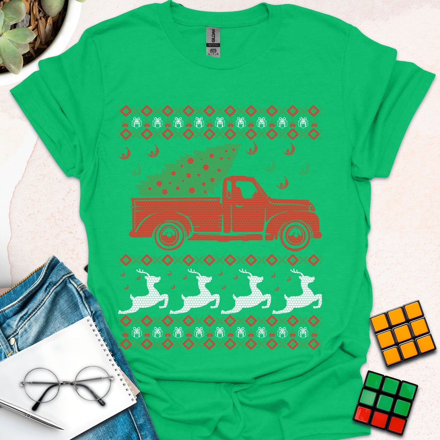 Retro Christmas Truck T-Shirt