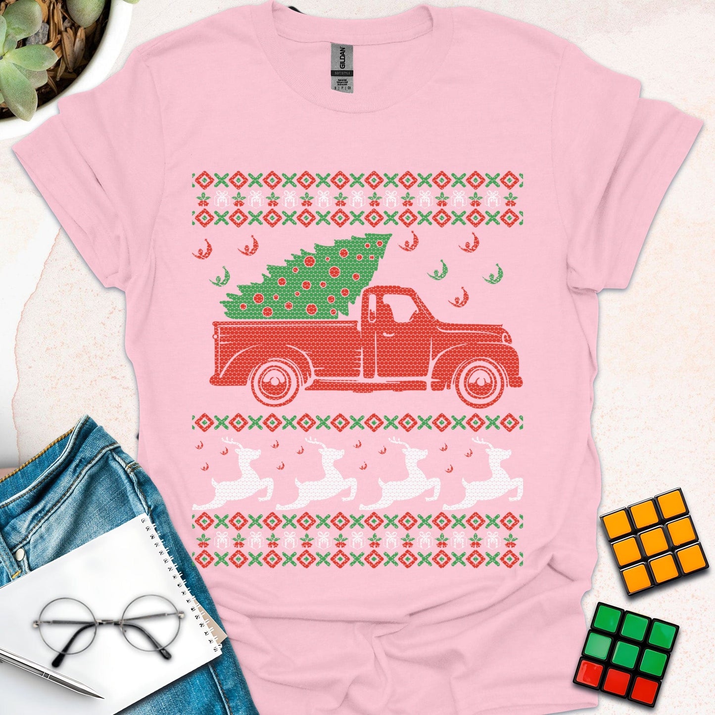 Retro Christmas Truck T-Shirt