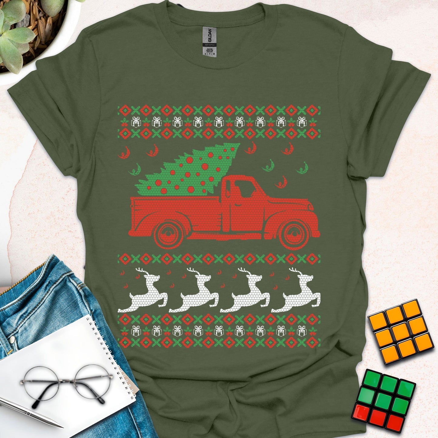 Retro Christmas Truck T-Shirt