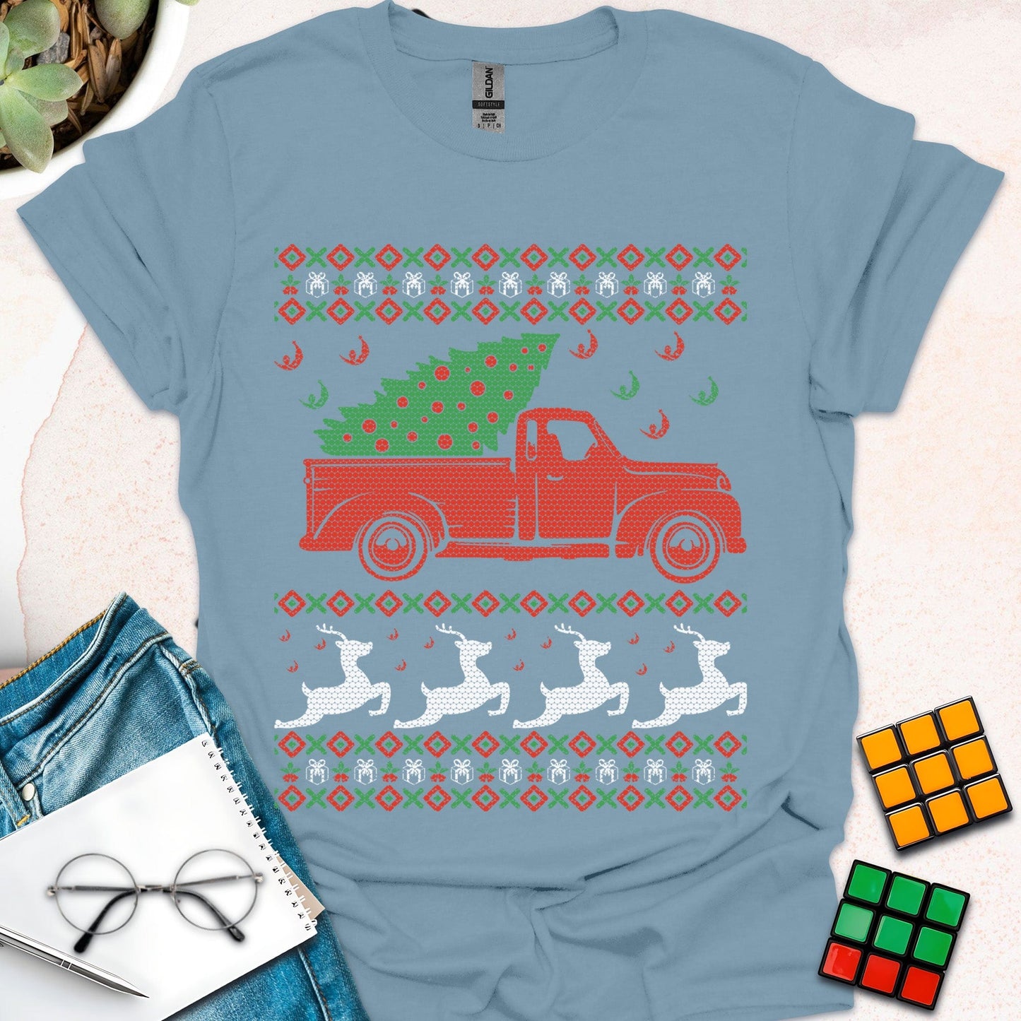 Retro Christmas Truck T-Shirt