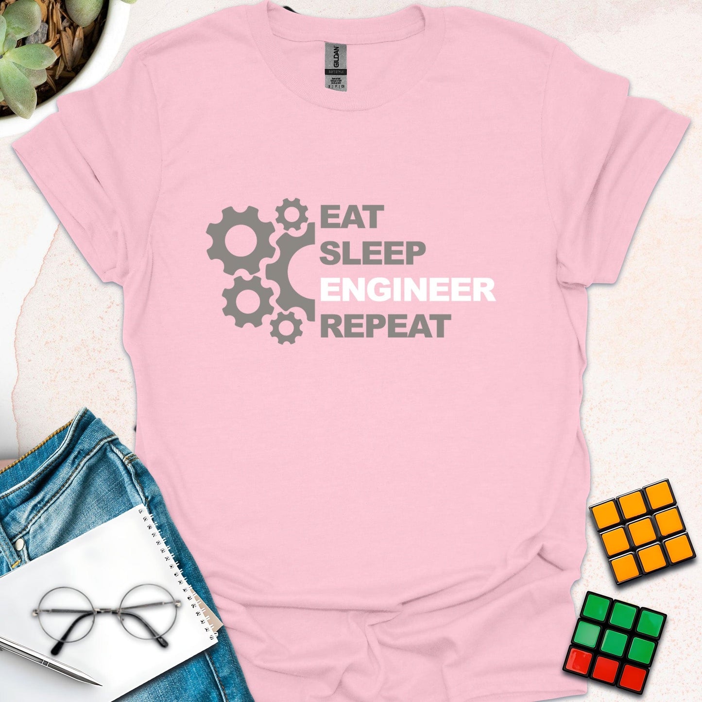 Eat Sleep Engineer Repeat T-Shirt