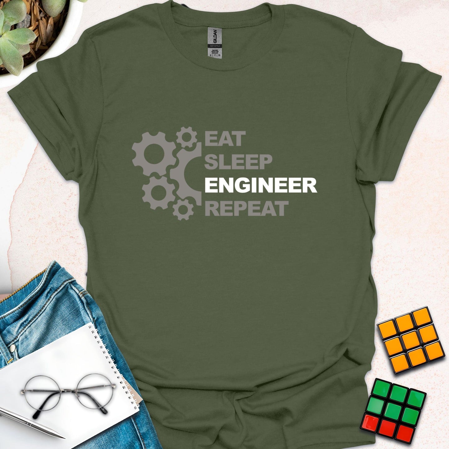 Eat Sleep Engineer Repeat T-Shirt