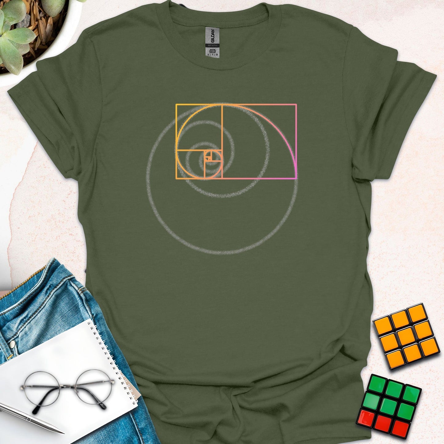 Fibonacci's Spiral: The Beauty of Math T-Shirt