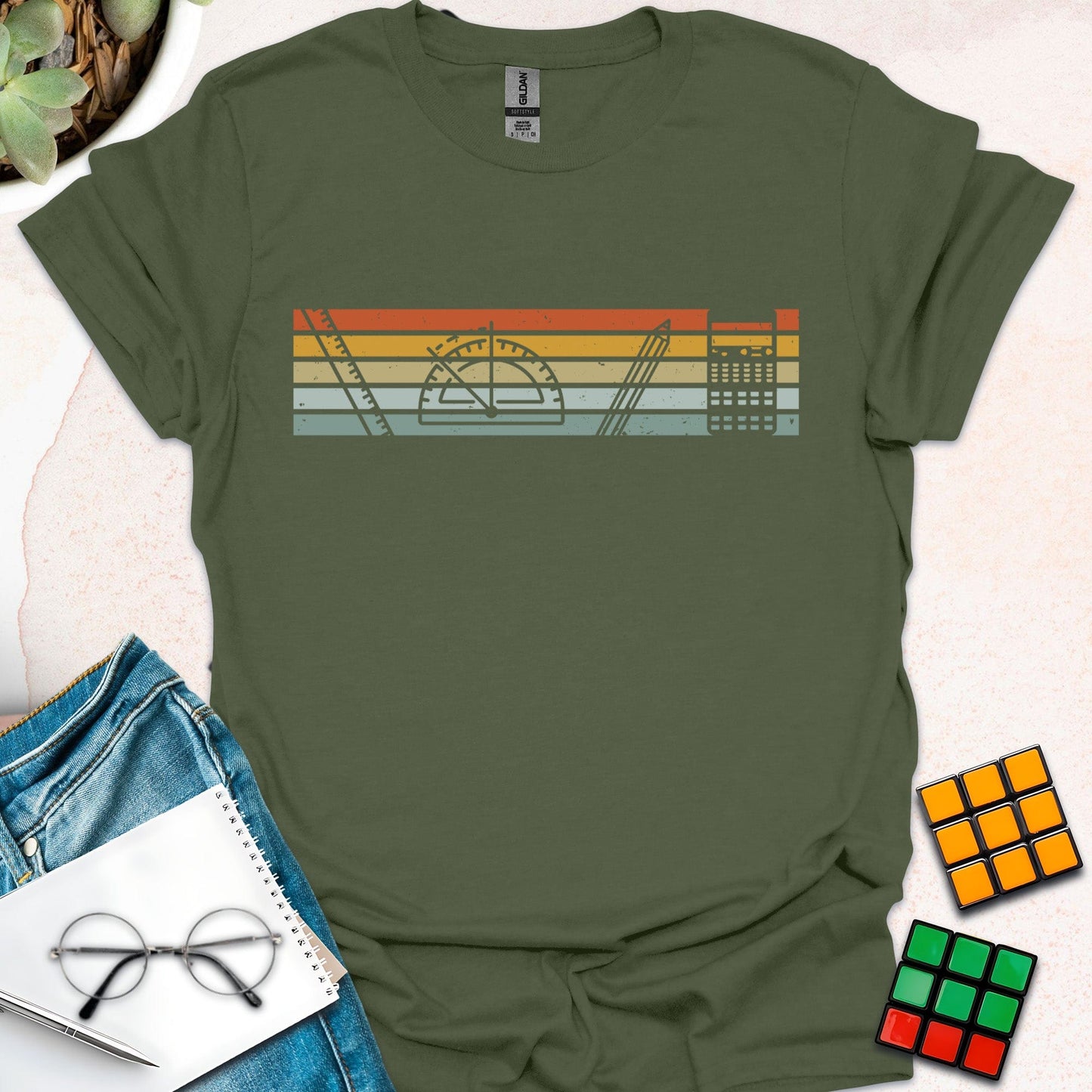 Retro Math Tools Vibes T-Shirt