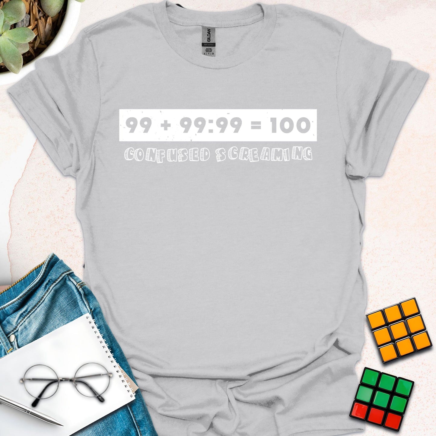 Confused Screaming: 99+99:99=100 T-Shirt