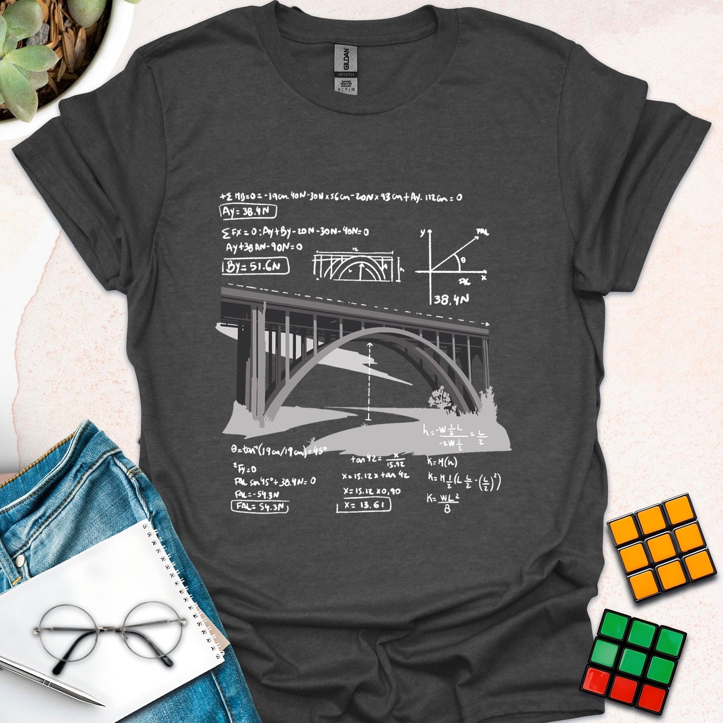 Engineering Bridge Calculations T-Shirt