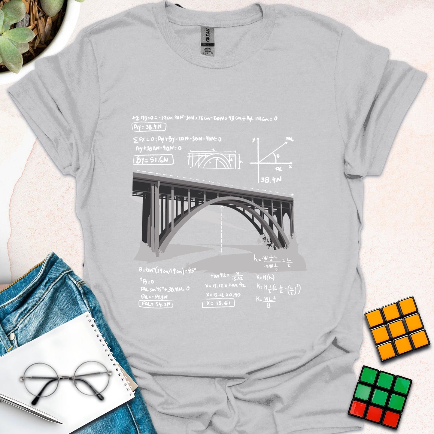 Engineering Bridge Calculations T-Shirt