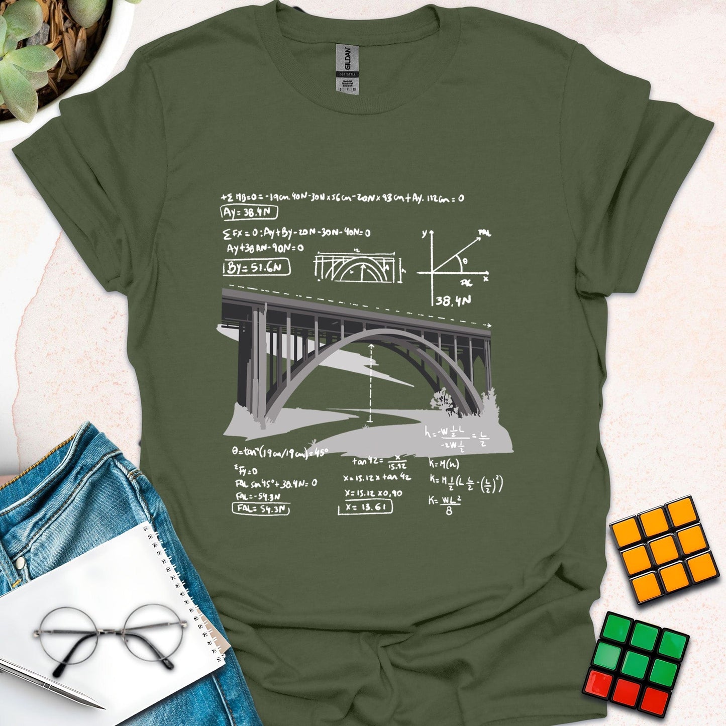 Engineering Bridge Calculations T-Shirt