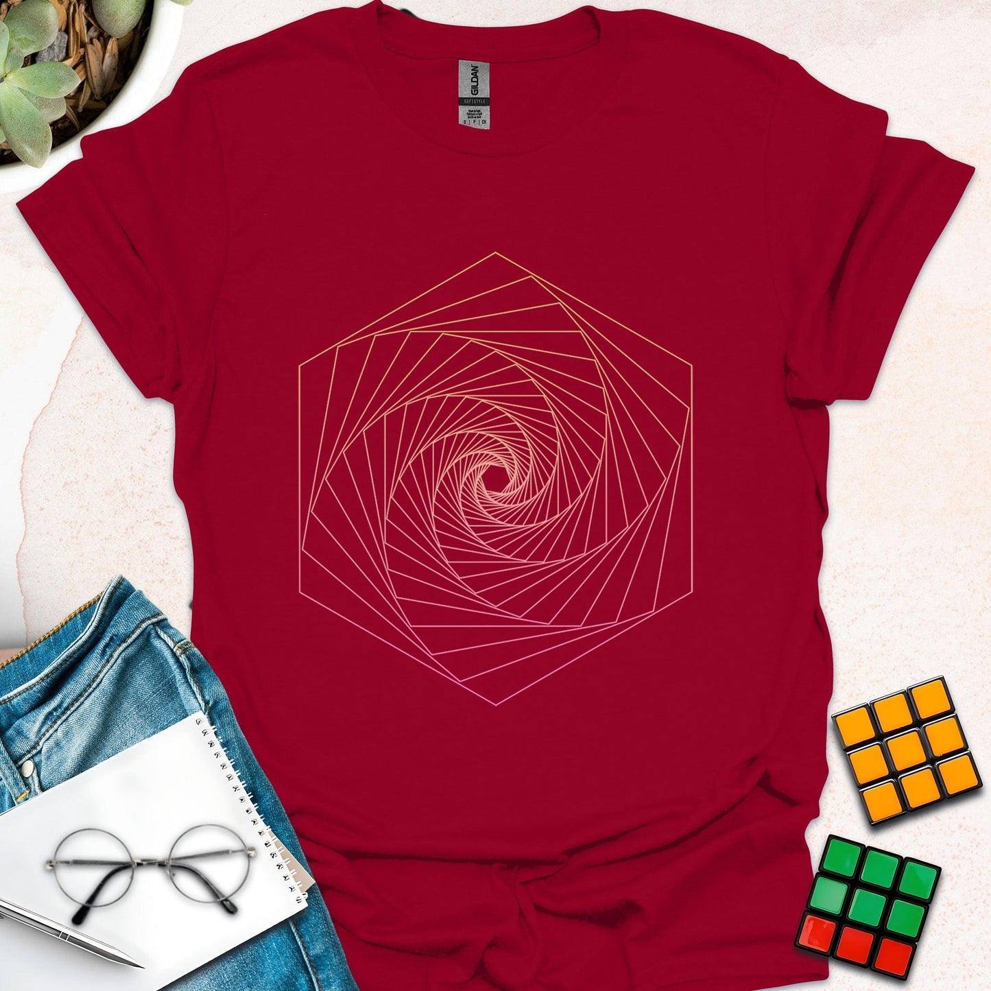 Geometric Vortex: The Art of Precision T-Shirt