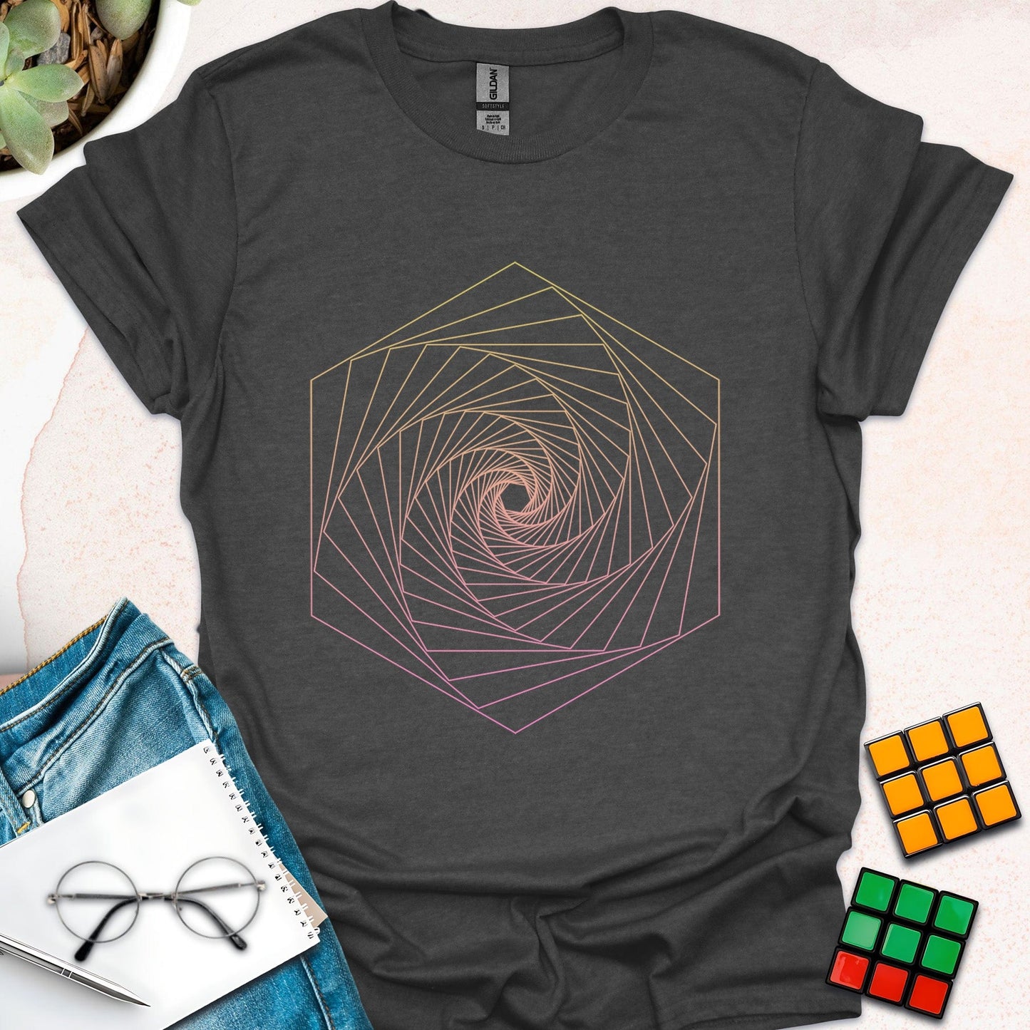 Geometric Vortex: The Art of Precision T-Shirt