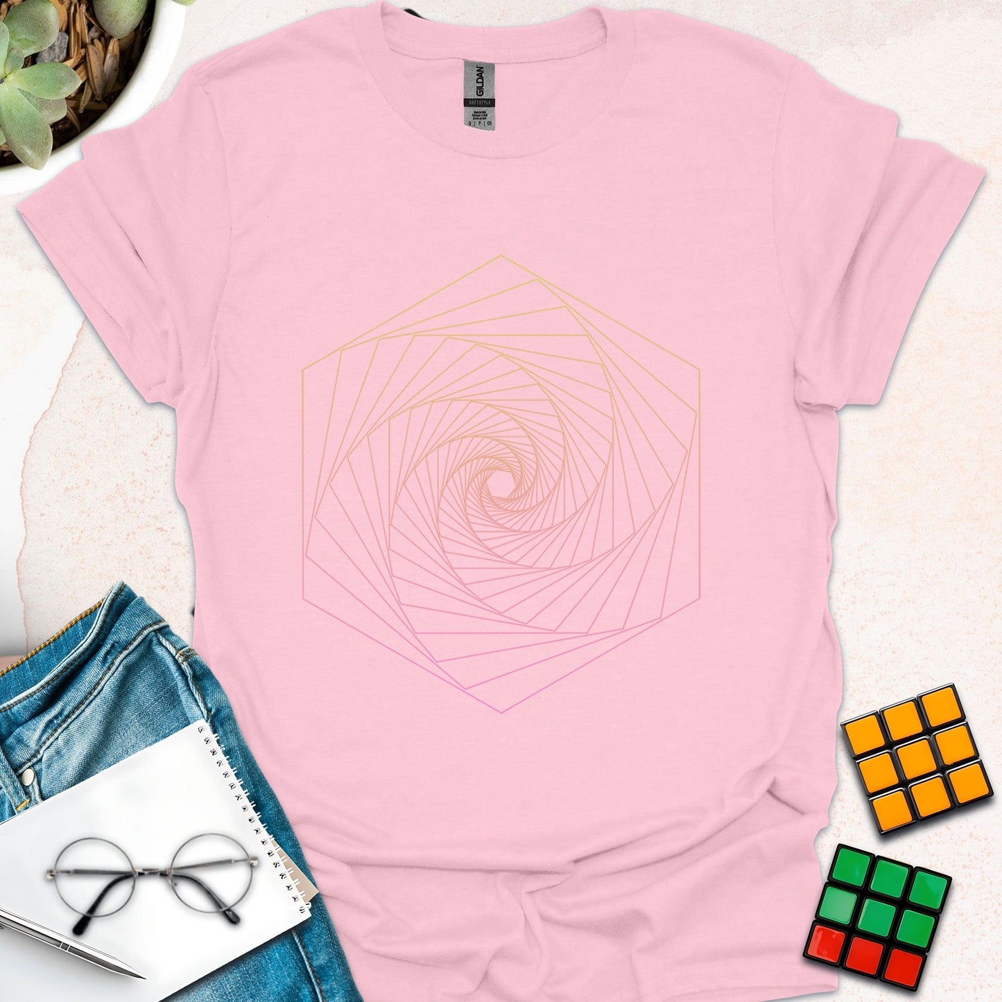 Geometric Vortex: The Art of Precision T-Shirt