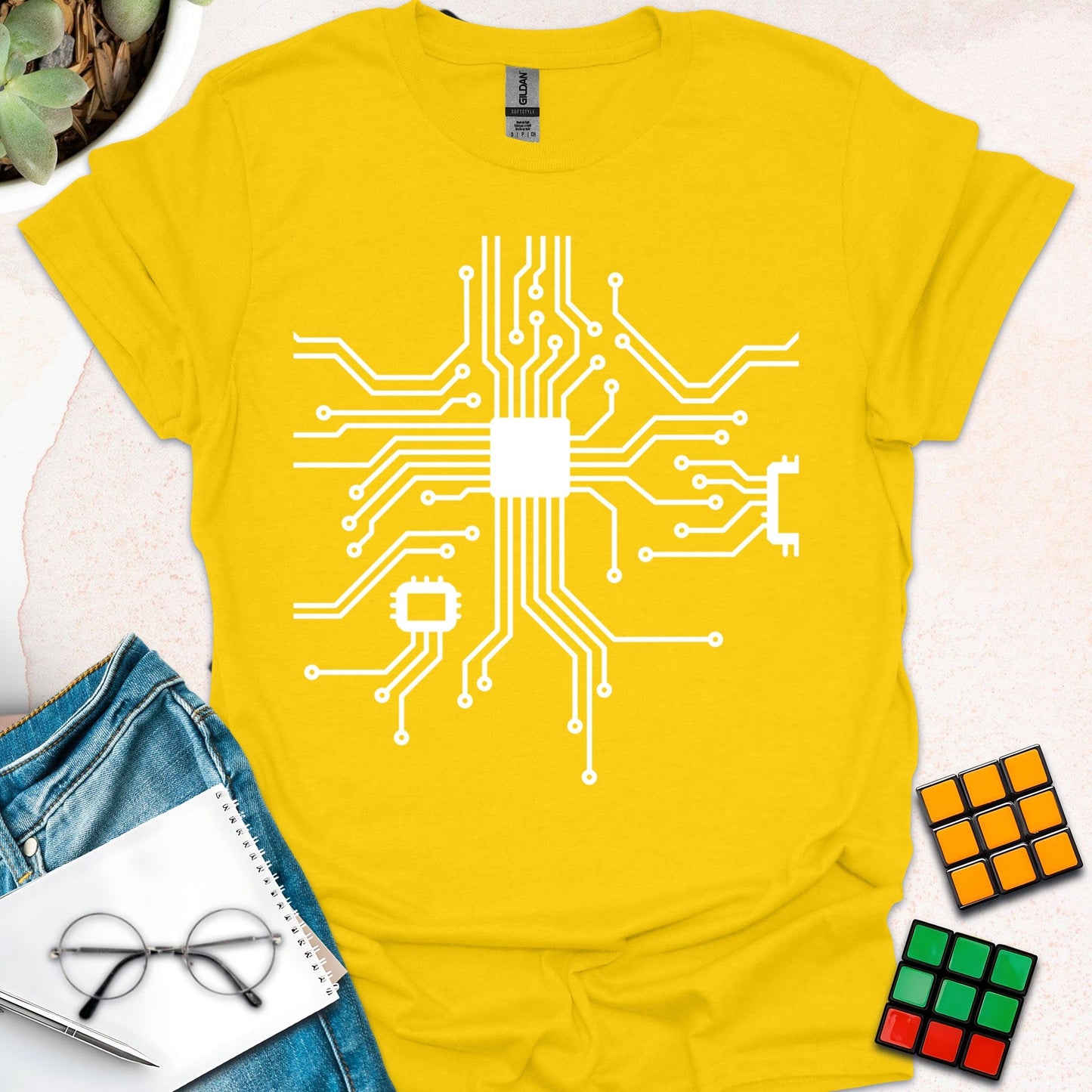 Wired for Innovation: Circuitry of Tech T-Shirt