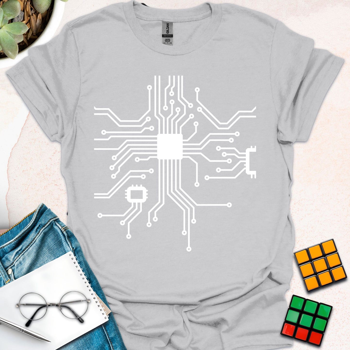 Wired for Innovation: Circuitry of Tech T-Shirt