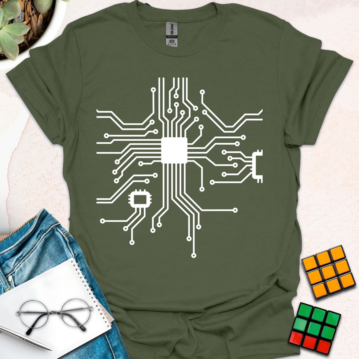 Wired for Innovation: Circuitry of Tech T-Shirt