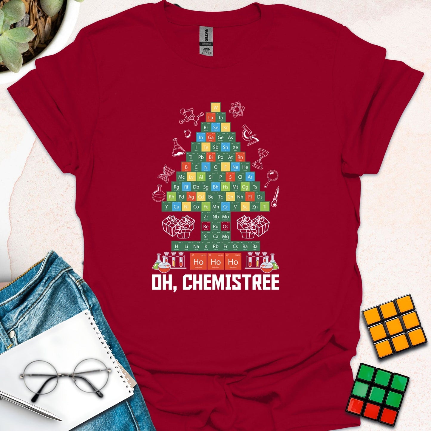 Oh, Chemistree: Periodic Table Christmas Fun T-Shirt