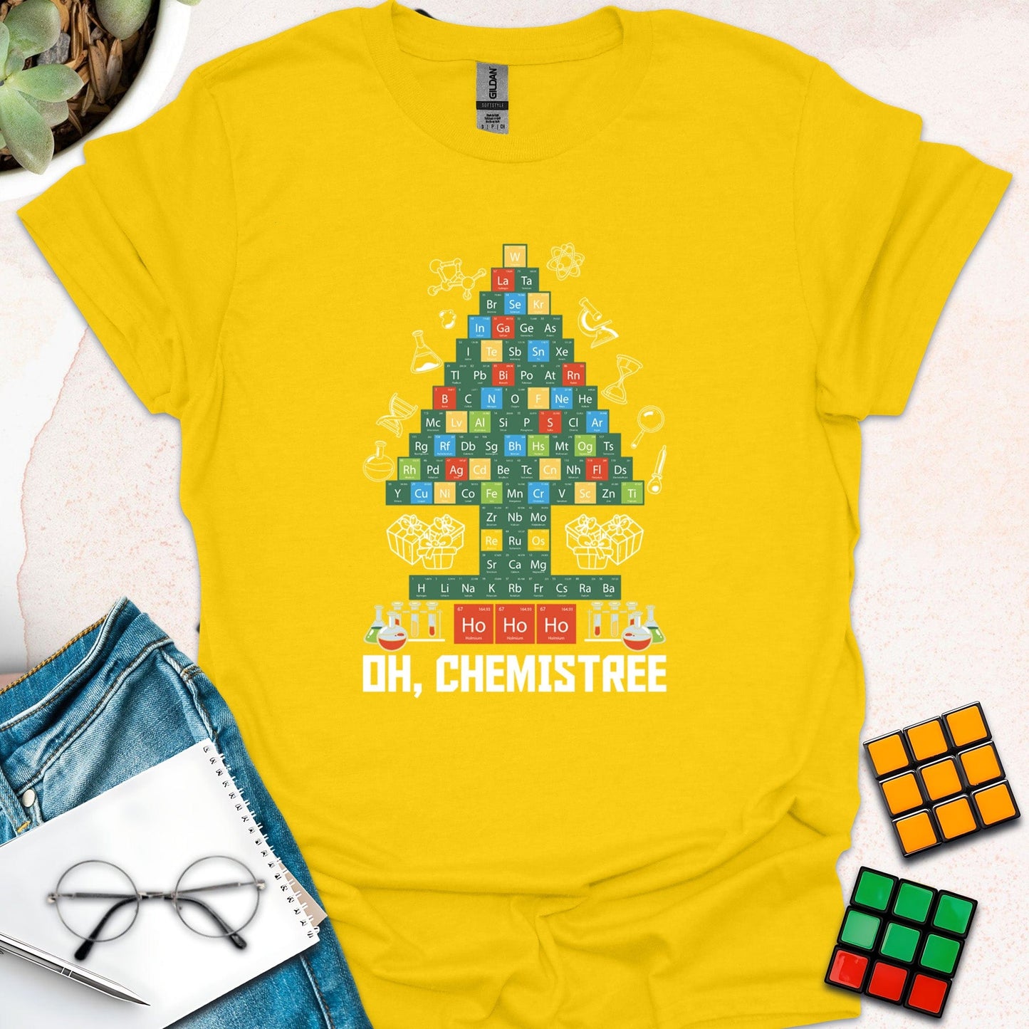 Oh, Chemistree: Periodic Table Christmas Fun T-Shirt