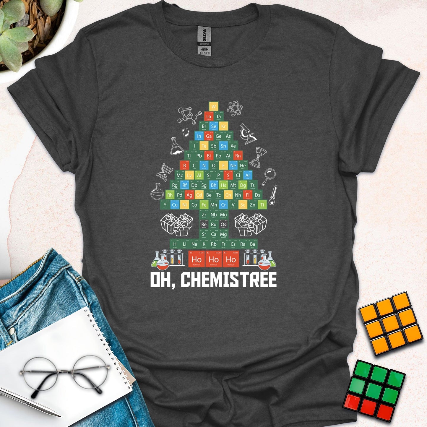 Oh, Chemistree: Periodic Table Christmas Fun T-Shirt