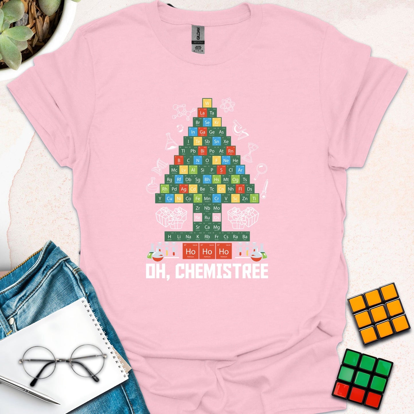 Oh, Chemistree: Periodic Table Christmas Fun T-Shirt