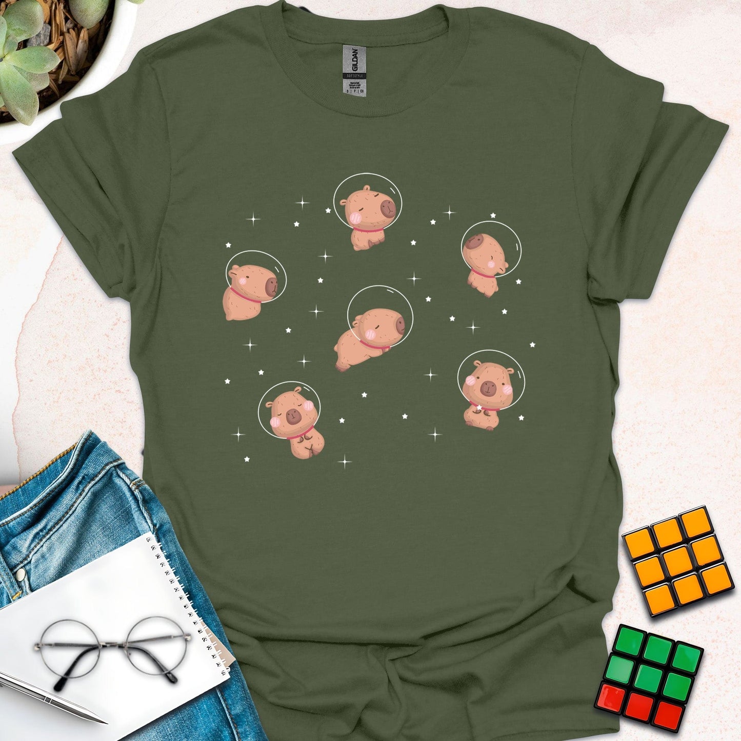 Capybara Space Cadet T-Shirt