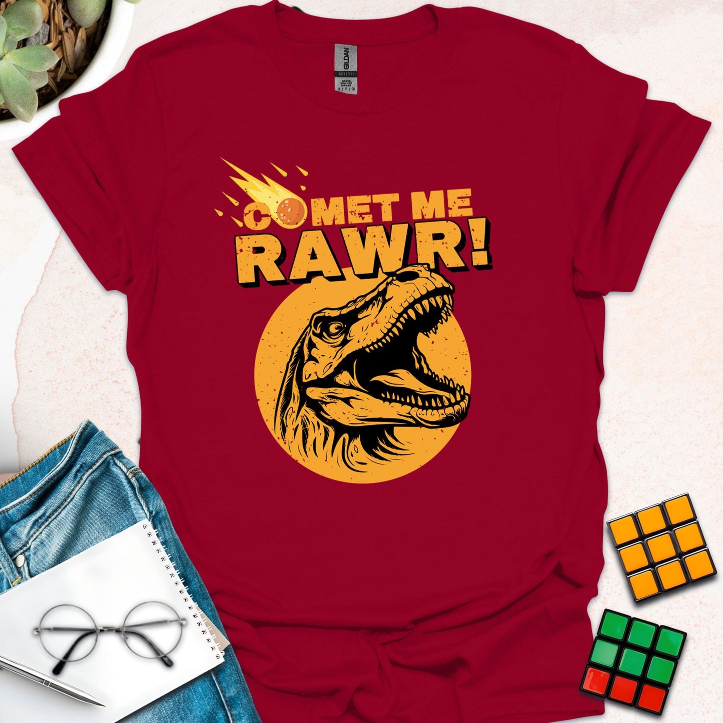 Comet Me Rawr! – Funny Dinosaur T-Shirt