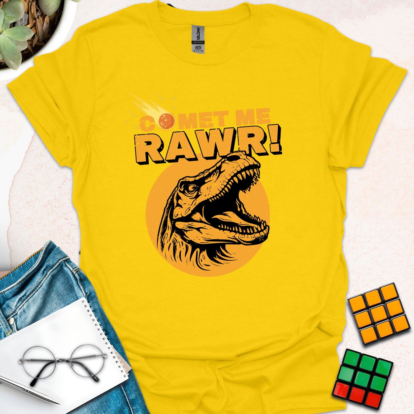 Comet Me Rawr! – Funny Dinosaur T-Shirt