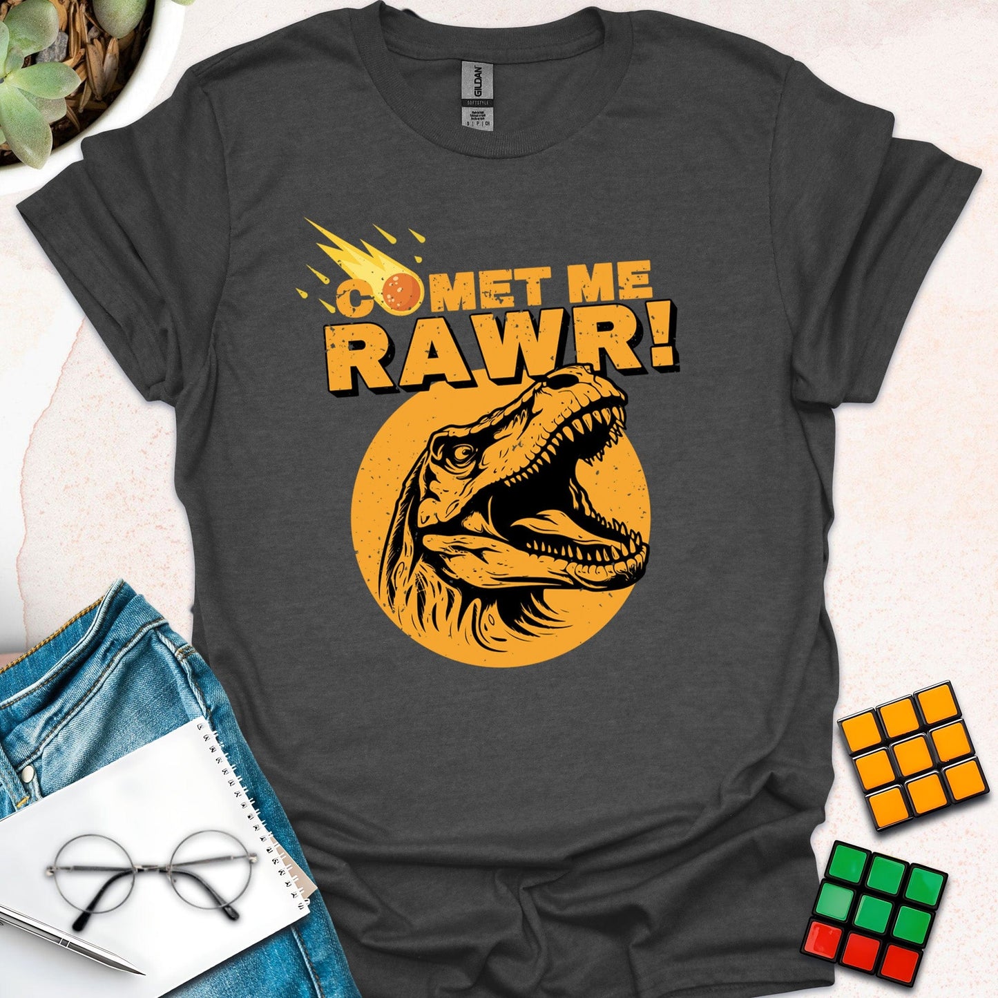 Comet Me Rawr! – Funny Dinosaur T-Shirt