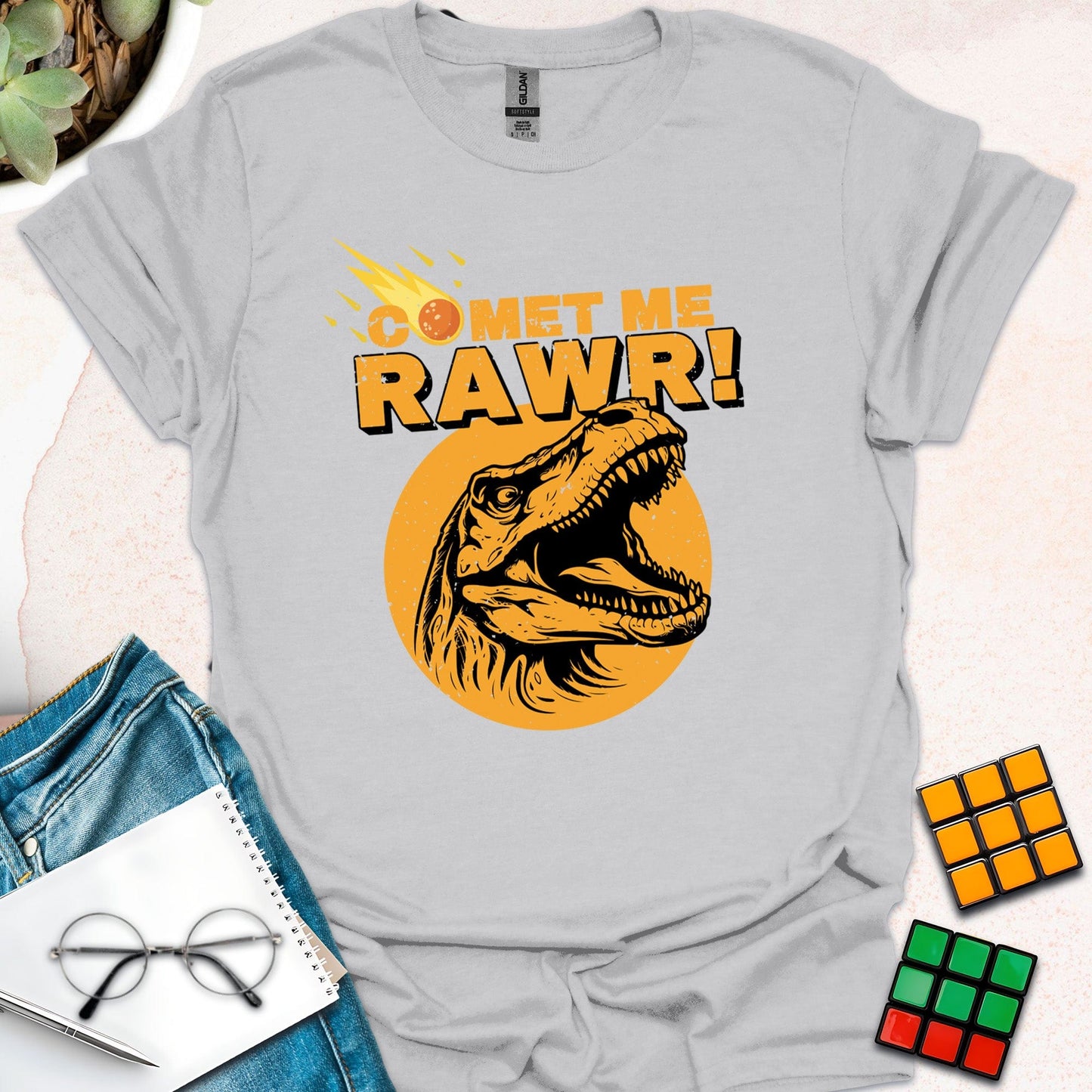 Comet Me Rawr! – Funny Dinosaur T-Shirt