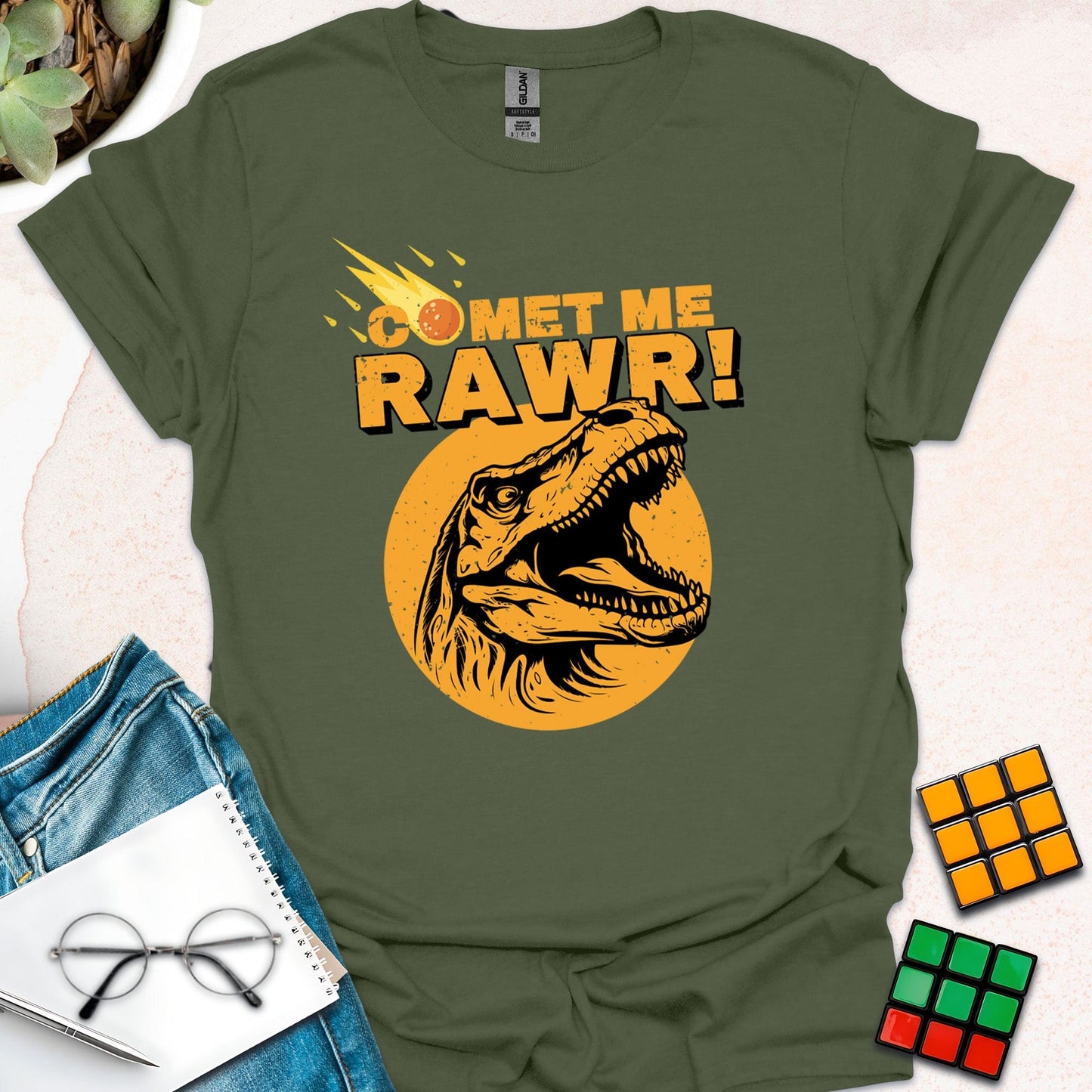 Comet Me Rawr! – Funny Dinosaur T-Shirt