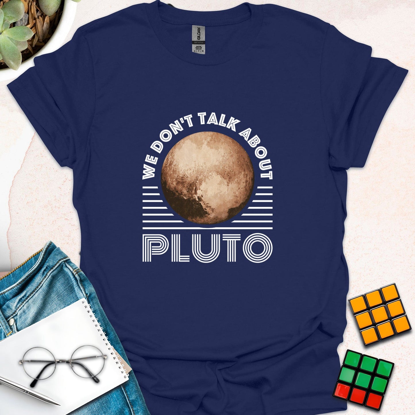 We Don’t Talk About Pluto – Retro Space T-Shirt