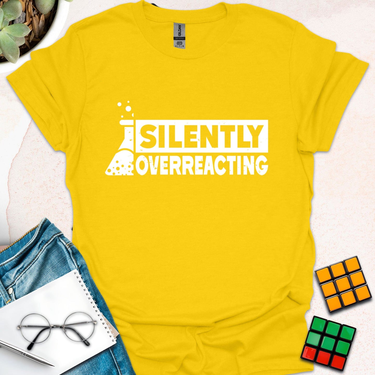 Silently Overreacting – Chemistry Humor T-Shirt