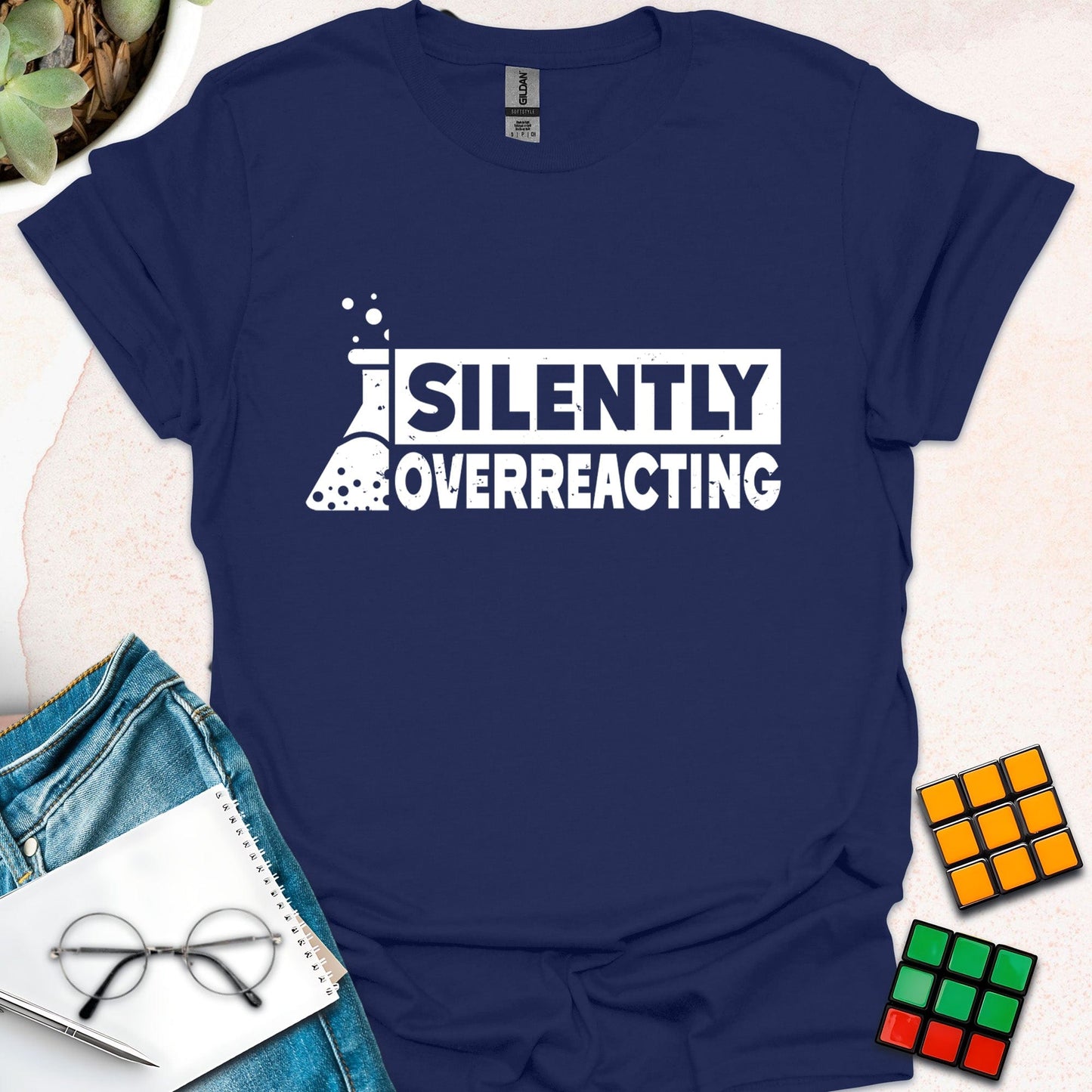 Silently Overreacting – Chemistry Humor T-Shirt