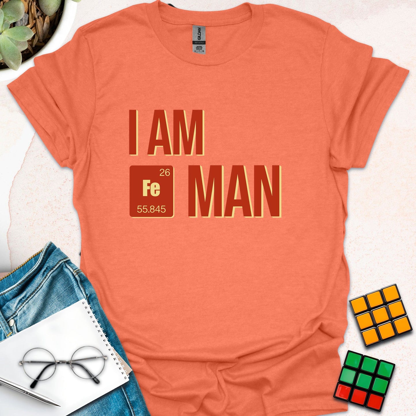 I Am Iron (Fe) Man – Elemental Humor T-Shirt