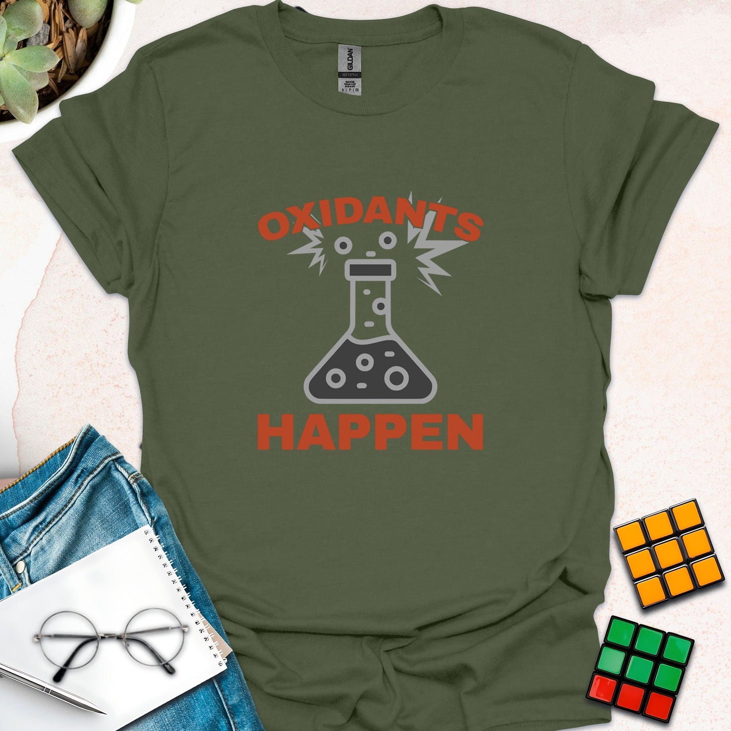 Oxidants Happen – Chemistry Humor T-Shirt