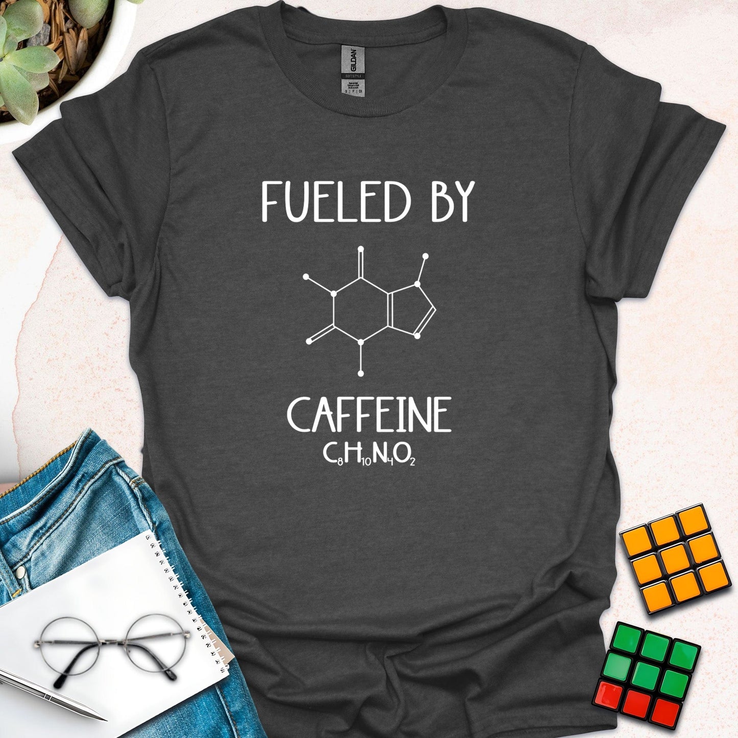 Fueled by Caffeine – Chemistry of Coffee T-Shirt