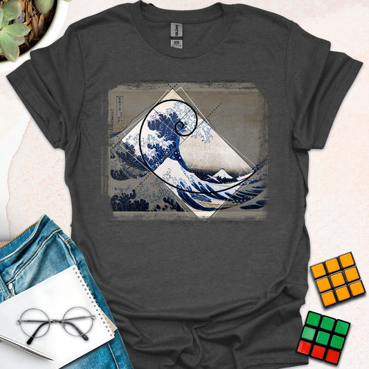 Fibonacci Hokusai - Another Wave T-shirt