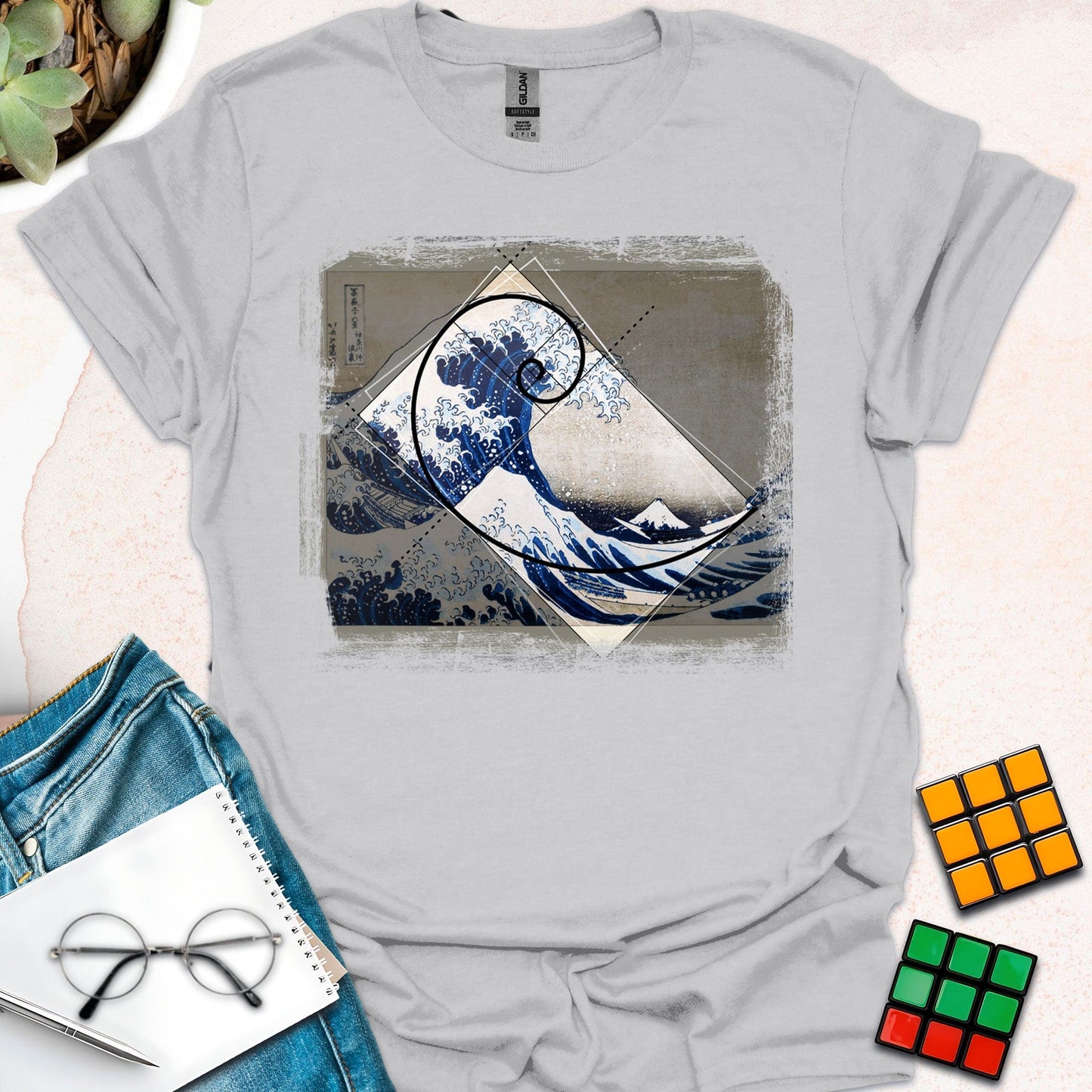 Fibonacci Hokusai - Another Wave T-shirt