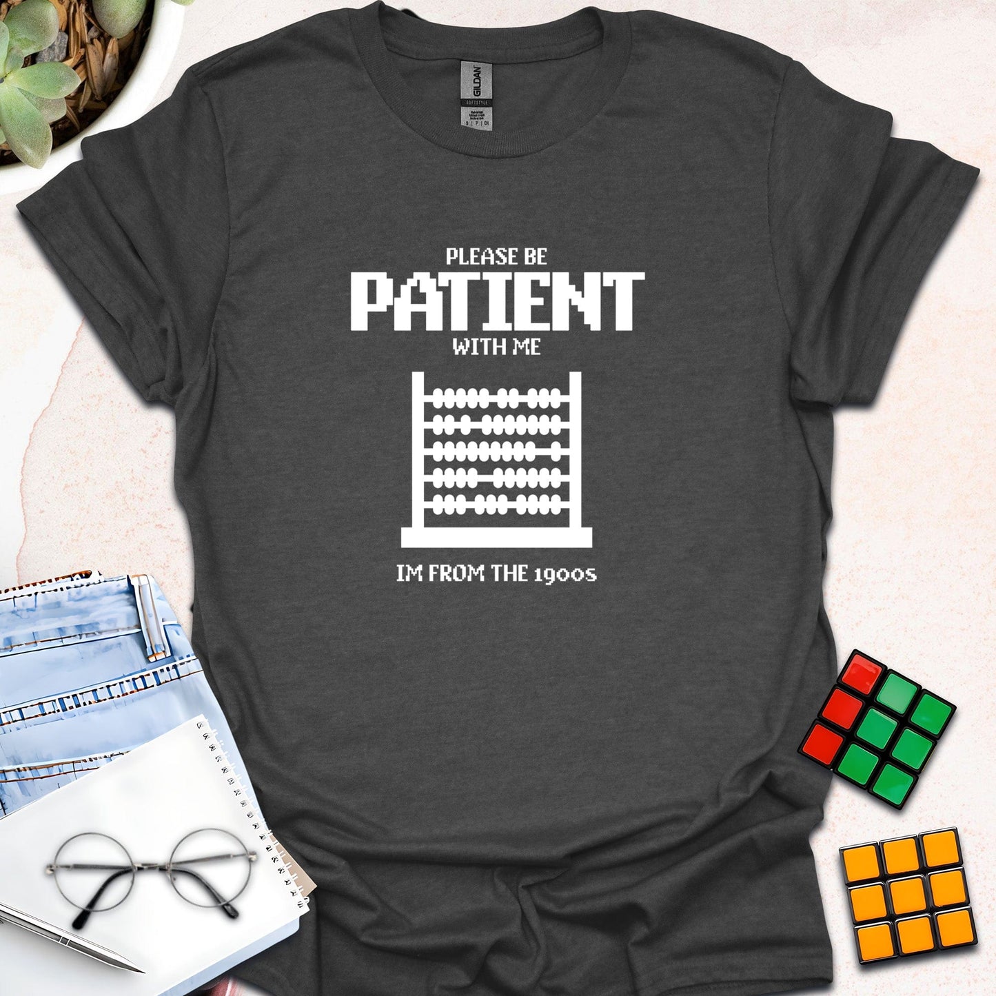 "Please Be Patient With Me" Retro Abacus T-Shirt