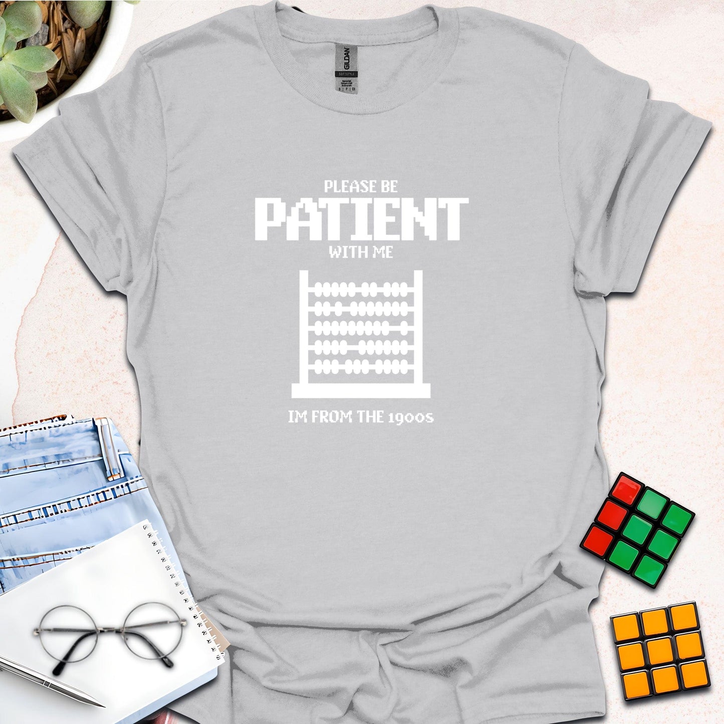 "Please Be Patient With Me" Retro Abacus T-Shirt