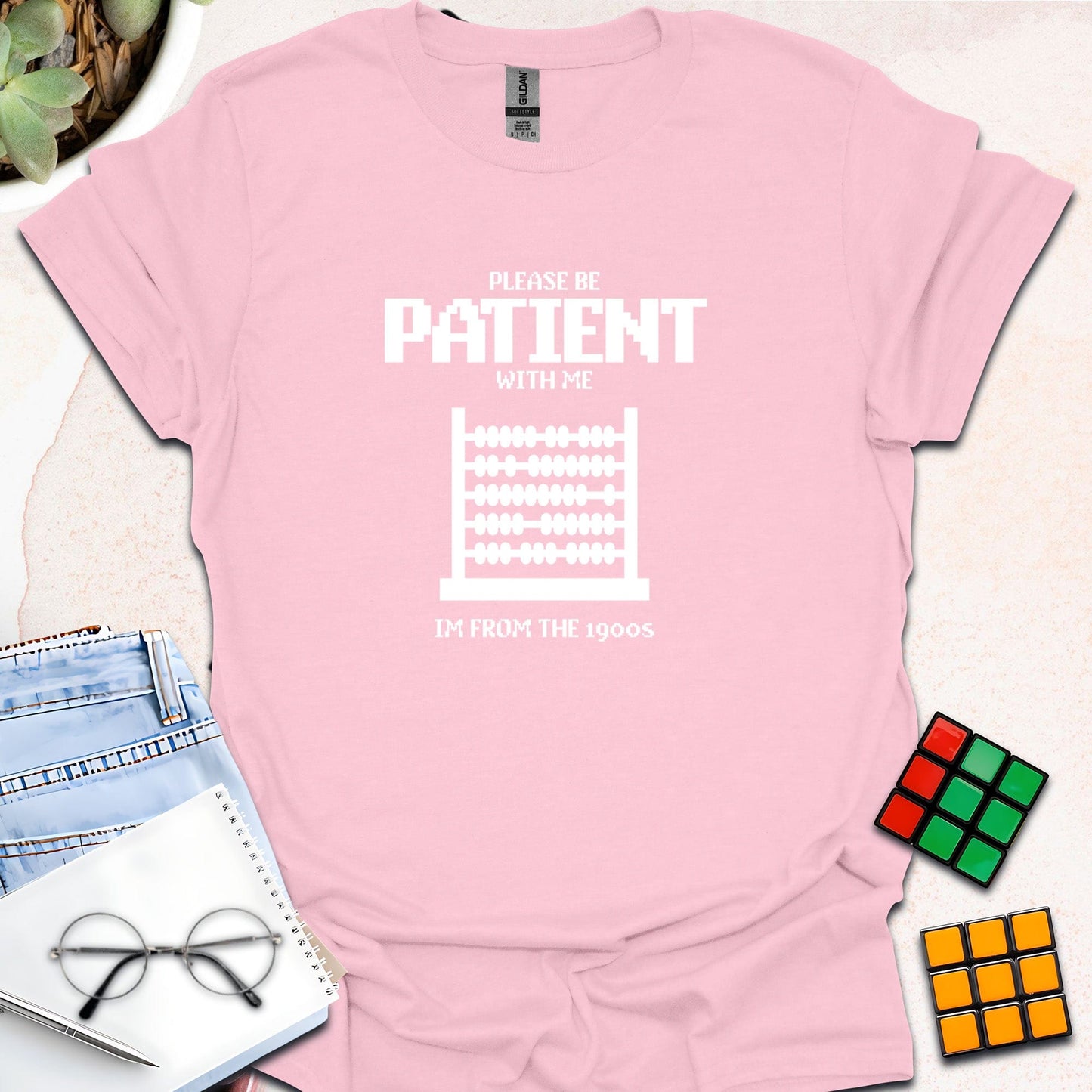 "Please Be Patient With Me" Retro Abacus T-Shirt