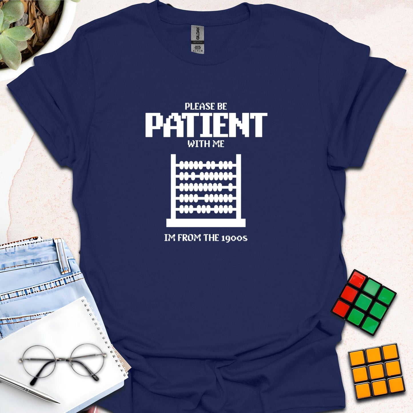 "Please Be Patient With Me" Retro Abacus T-Shirt